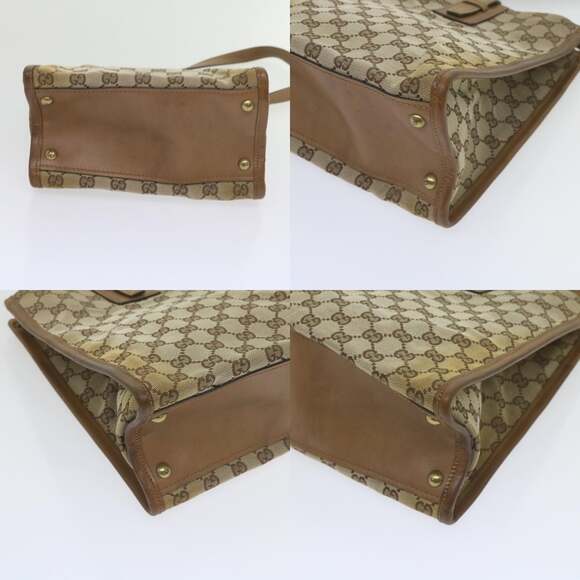 GUCCI GG Canvas Shoulder Bag Beige - Picture 10 of 12